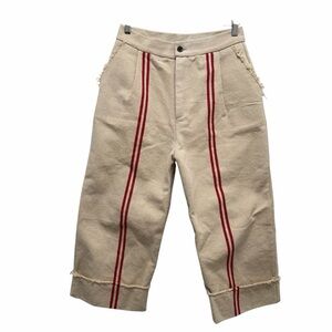 Little Creative Factory Hessian Red Stripe Pants Cream Size Medium